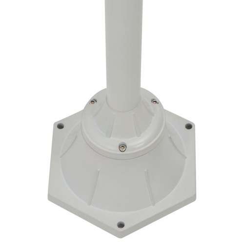 Havestolpelampe E27 220 cm aluminium 2 lanterner hvid