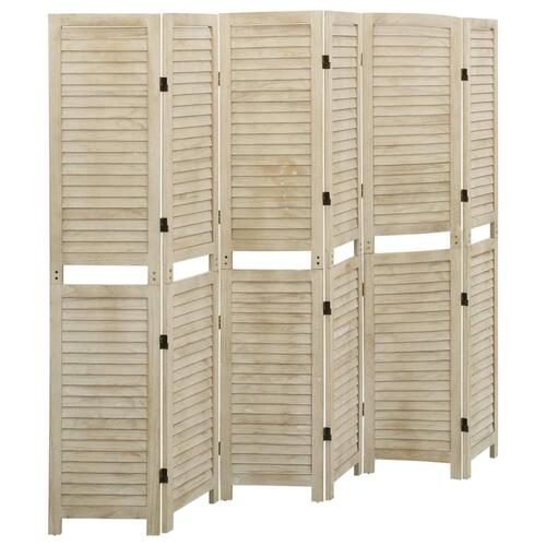 6-panels rumdeler 210x165 cm massivt kejsertræ