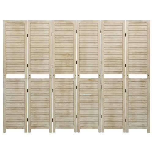 6-panels rumdeler 210x165 cm massivt kejsertræ