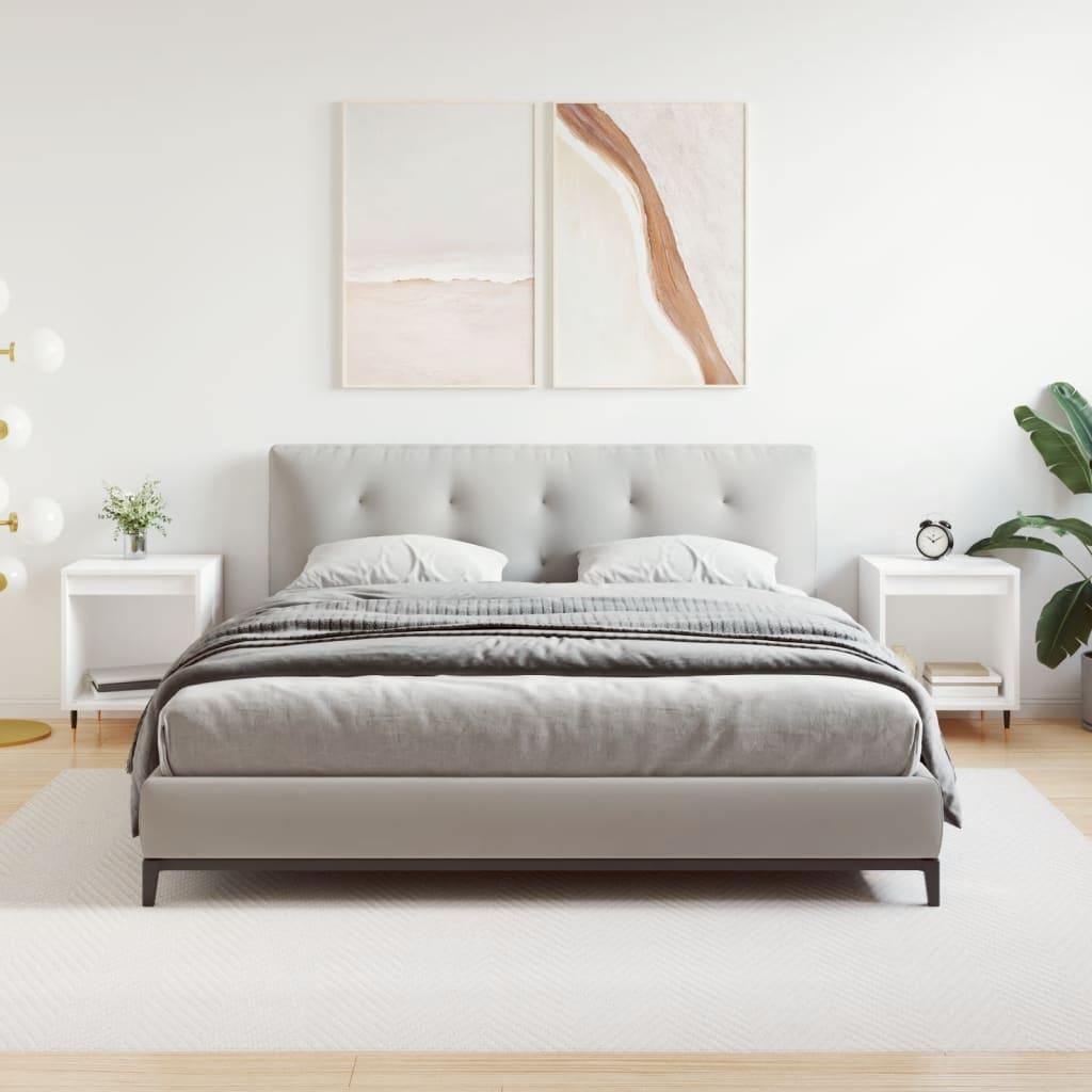 Sengeborde 2 stk. 40x35x50 cm konstrueret træ hvid