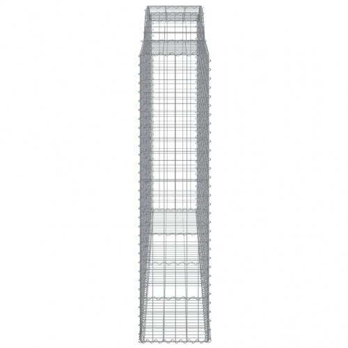 Buede gabionkurve - 12 stk. 300×50×200/220 cm i galvaniseret jern