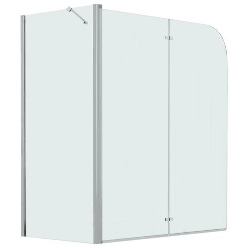 Foldbar brusevæg 120x68x130 cm sikkerhedsglas