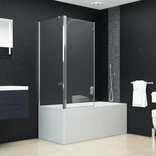 Foldbar brusevæg 120x68x130 cm sikkerhedsglas