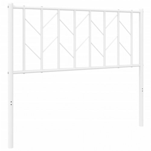 Sengegavl 100 cm metal hvid