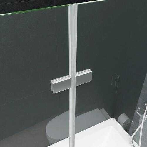 Foldbar brusevæg 120x68x130 cm sikkerhedsglas
