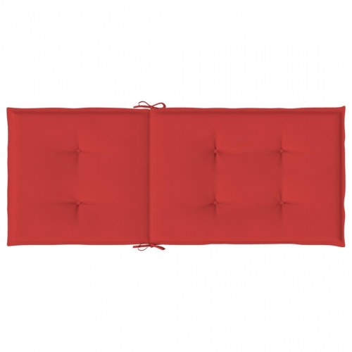 Stolehynder med høj ryg - 6 stk., 120×50×3 cm, stof rød