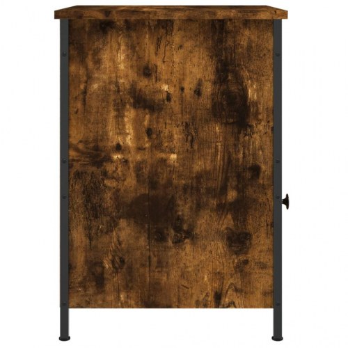 Sengeborde 2 stk. 40x42x60 cm konstrueret træ røget egetræ