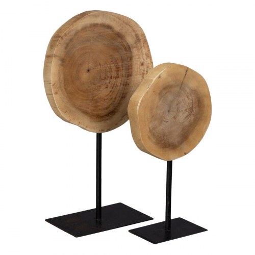 Dekorativ figur 22 x 22 x 39 cm Natur Sort