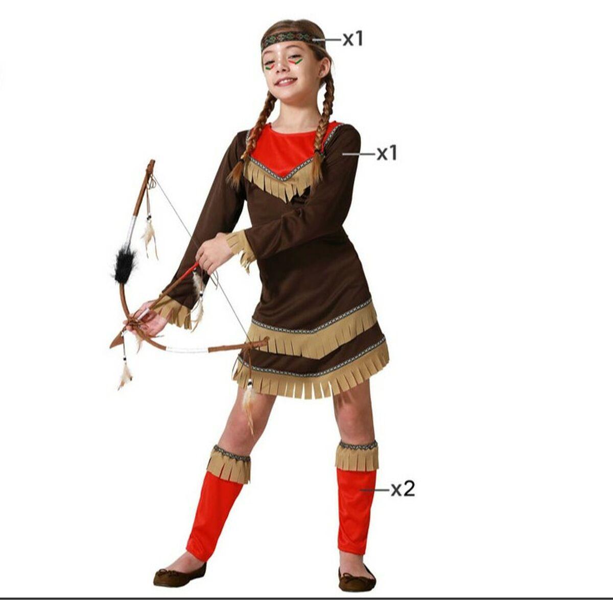 Kostume til børn Rød Indianer kvinde 10-12 år