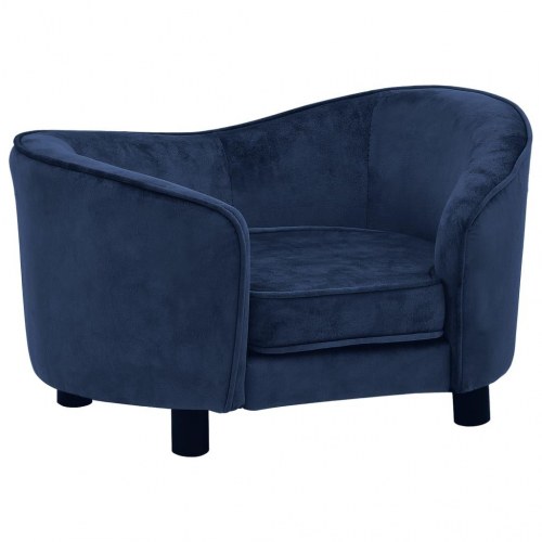 Hundesofa i plys 69 x 49 x 40 cm - blå