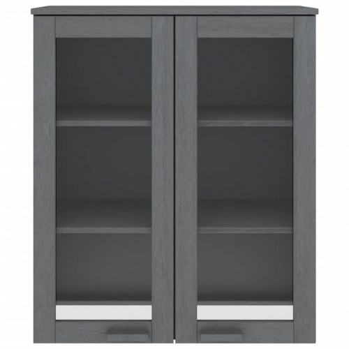 Overdel til skænk HAMAR 85x35x100 cm massivt fyrretræ mørkegrå