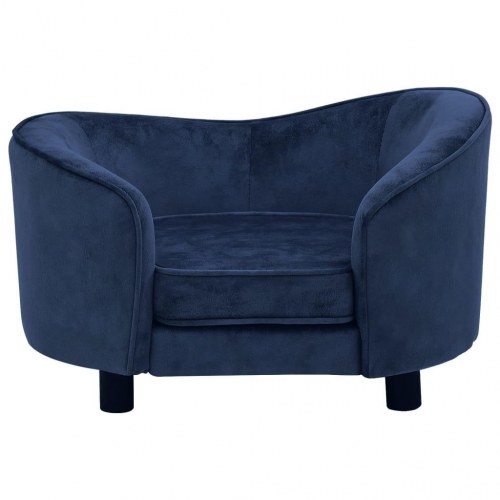 Hundesofa i plys 69 x 49 x 40 cm - blå