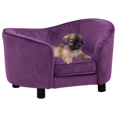 Hundesofa 69 x 49 x 40 cm i plys - bordeaux