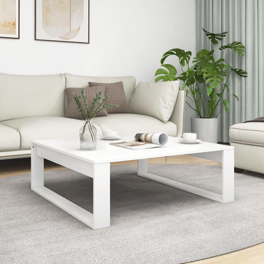 Sofabord 100x100x35 Konstrueret Træ Hvid