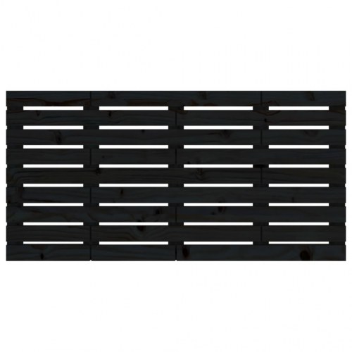 Sengegavl i massivt fyrretræ 146 x 3 x 63 cm - sort