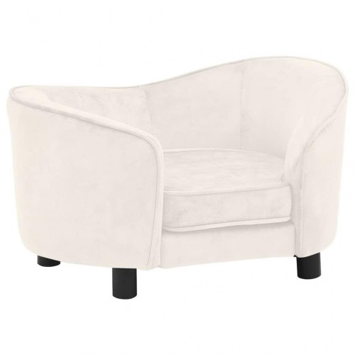 Hundesofa i plys 69 x 49 x 40 cm cremefarvet