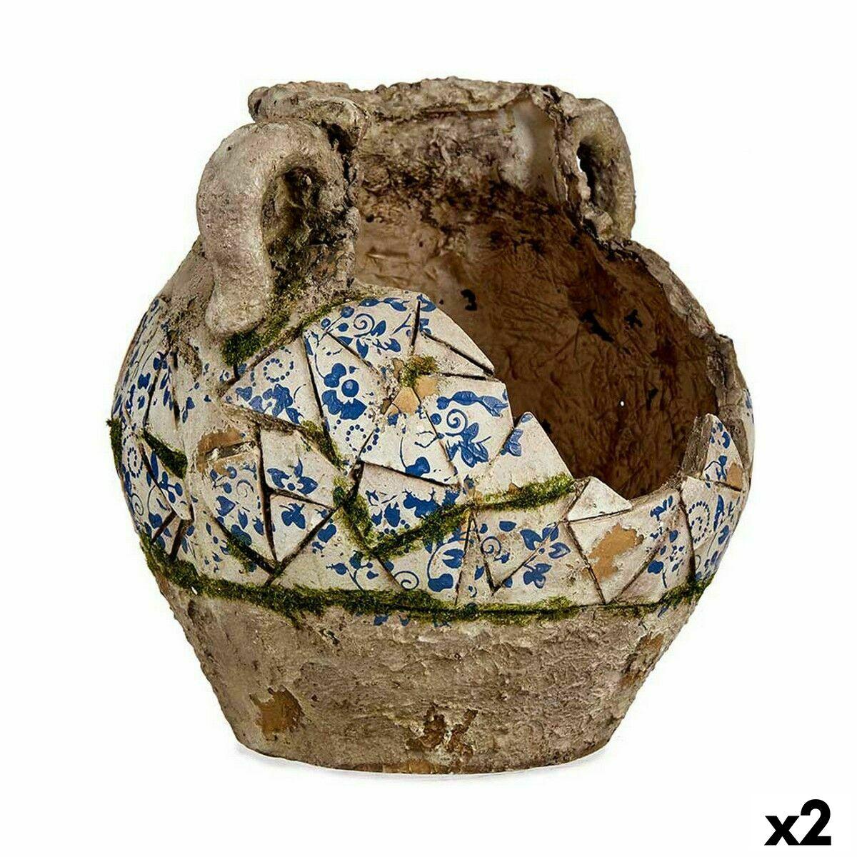 Havedekoration Ibergarden dekorativ vase i polyesterharpiks 28,5 × 28 × 28,5 cm - 2 stk.