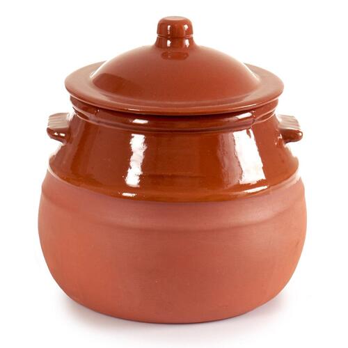 Gryde med låg Bagt ler 2 L 19 x 20,5 x 18 cm (4 enheder)