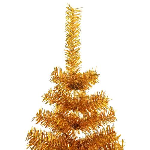 Kunstigt juletræ med juletræsfod 240 cm PET guldfarvet