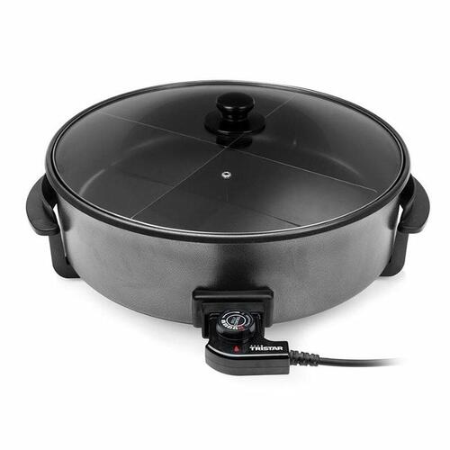 Elektrisk Gryde Tristar PZ-9145 1500 W Ø 40 cm Sort Metal