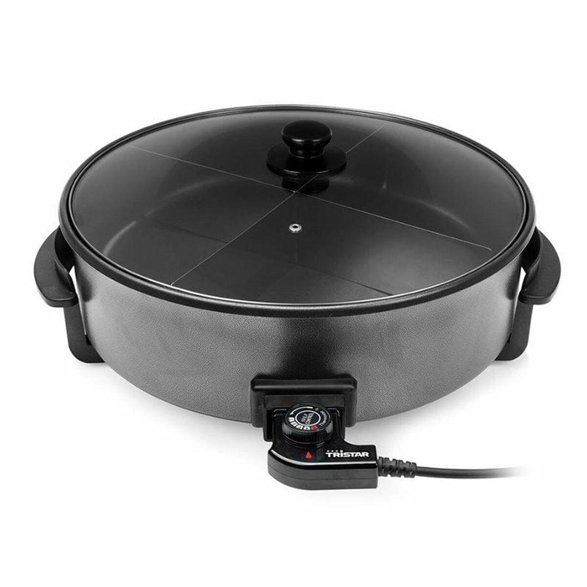 Elektrisk Gryde Tristar PZ-9145 1500 W Ø 40 cm Sort Metal