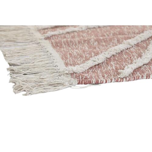 Tæppe Pink Terrakotta Hvid Frynse Urban (160 x 230 x 1 cm)