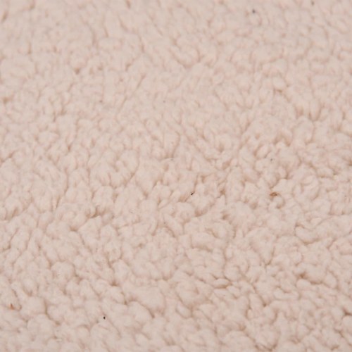 Ergonomisk hundeseng 60x42 cm hør-look fleece grå