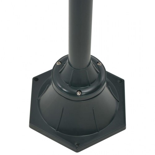 Havestolpelampe E27 220 cm med 2 lanterner - mørkegrøn