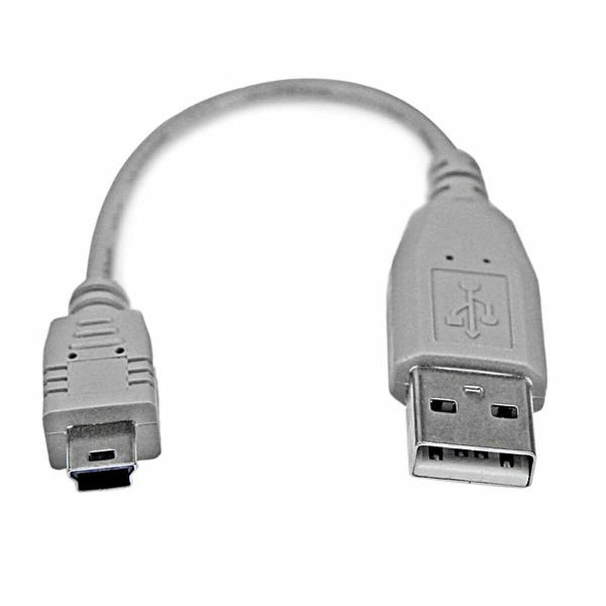 Startech USB 2.0 A til mini USB B-kabel, 15 cm, grå