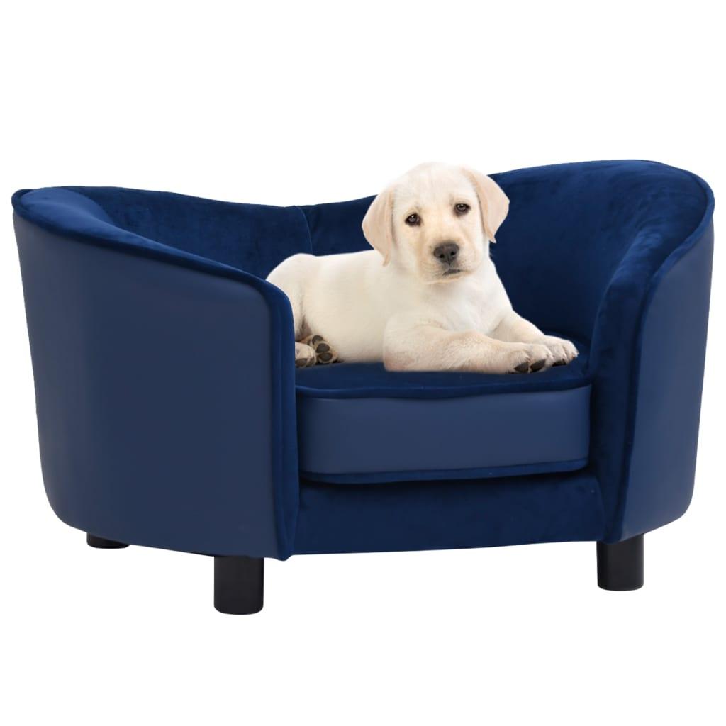 Hundesofa 69x49x40 Plys Kunstlæder Blå