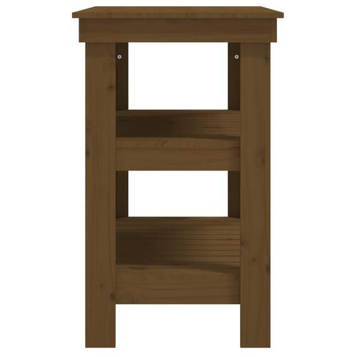 Arbejdsbord 78,5x50x80 cm massivt fyrretræ gyldenbrun