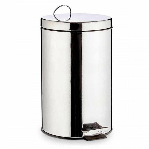 Berilo papirkurv med pedal - sølv, rustfrit stål/plast, 12 L (4 stk.)