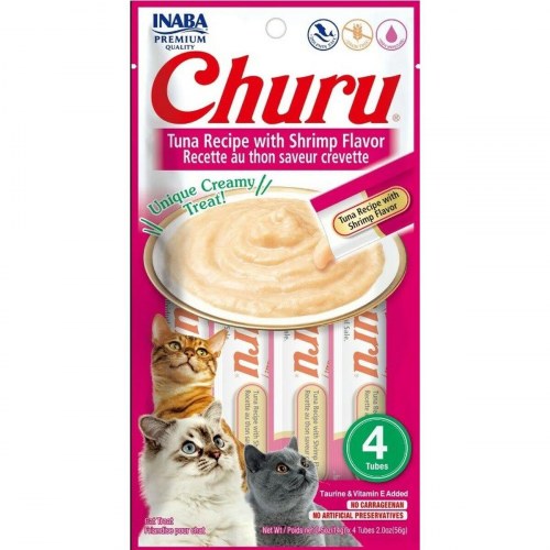 Inaba Churu kattegodbid - Tun med rejesmag, 4 x 14 g