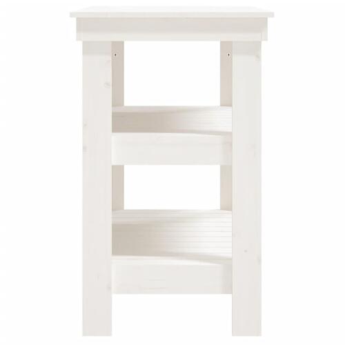 Arbejdsbord 78,5x50x80 cm massivt fyrretræ hvid