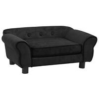 Hundesofa 72x45x30 cm plys sort