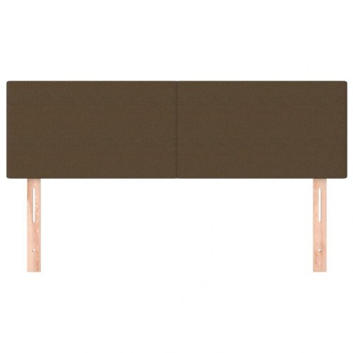 Sengegavl i stof 144 x 5 x 78/88 cm - mørkebrun