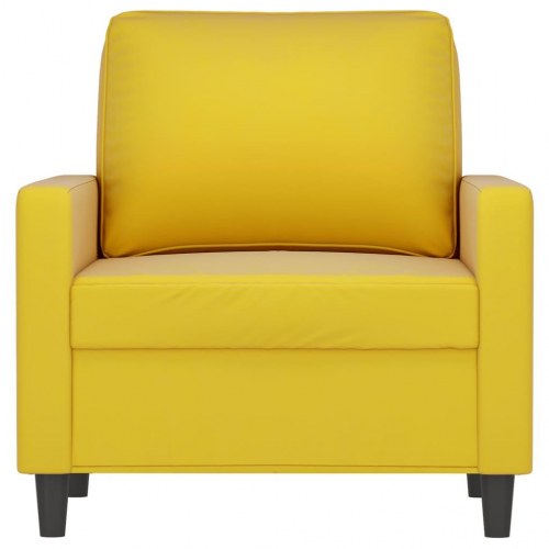 Lænestol i velour - 60 cm sædebredde, gul
