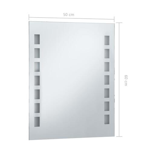 LED-vægspejl til badeværelset 50x60 cm