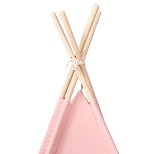 Tipi til børn 120x120x150 cm med bærepose polyester pink