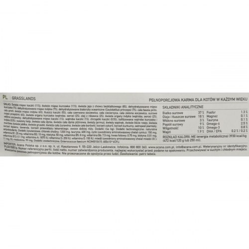 Acana Grasslands kattemad - Kylling, fisk & lam 4,5 kg