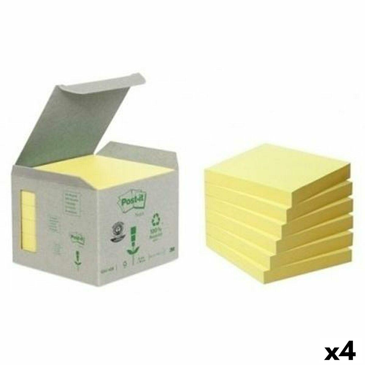 Post-it gule klæbesedler 76 x 76 mm - 6 blokke (4 enheder)