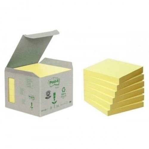 Post-it gule klæbesedler 76 x 76 mm - 6 blokke (4 enheder)