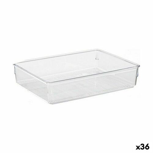 Skuffeopdeler MULTIFUNKTIONEL Gennemsigtig Plastik 24 x 5,5 x 15,8 cm (36 Enheder)