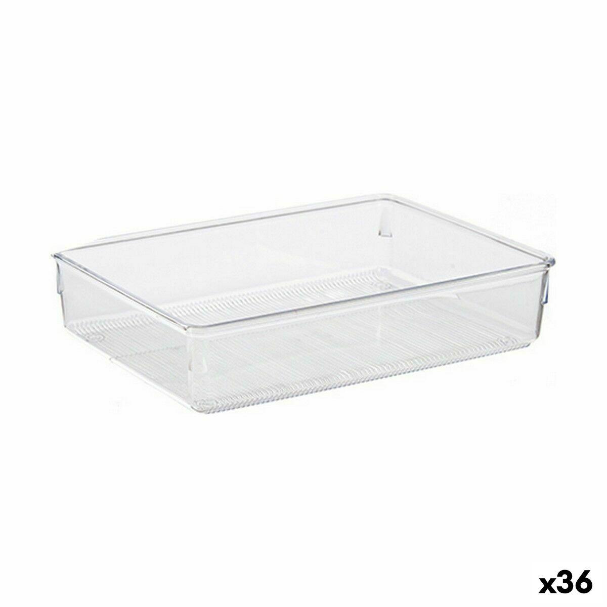 Skuffeopdeler MULTIFUNKTIONEL Gennemsigtig Plastik 24 x 5,5 x 15,8 cm (36 Enheder)