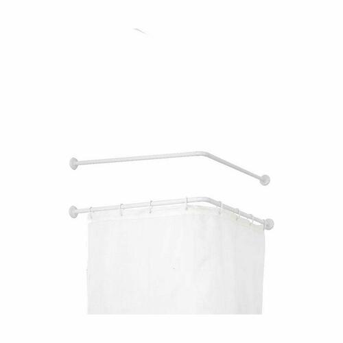 Gardinstang Til brusebad Hvid Aluminium 80 cm (24 enheder)