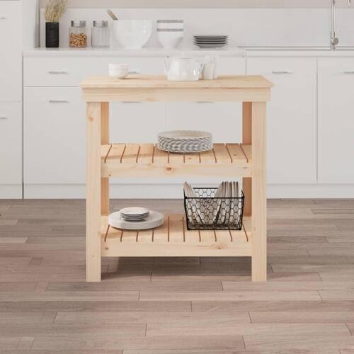 Arbejdsbord 78,5x50x80 cm massivt fyrretræ
