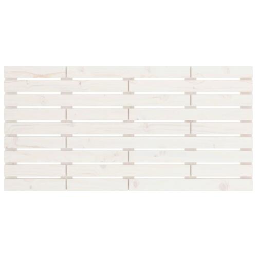 Sengegavl 126x3x63 cm massivt fyrretræ hvid