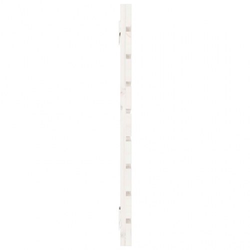Sengegavl i massivt fyrretræ 126 x 3 x 63 cm - hvid