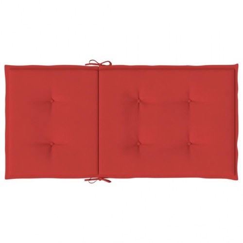 Stolehynder med lav ryg - 6 stk., 100×50×3 cm, oxfordstof, rød