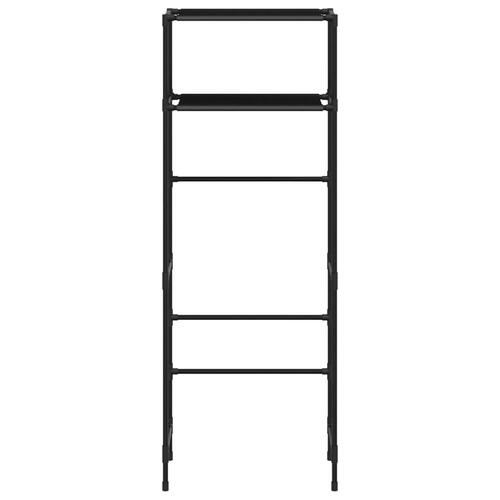 Opbevaringsstativ med 2 hylder 53,5x28x143 cm jern sort